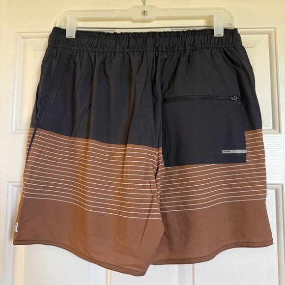 Vuori Men's Trail Short Camel Stripe M - Picture 2 of 3